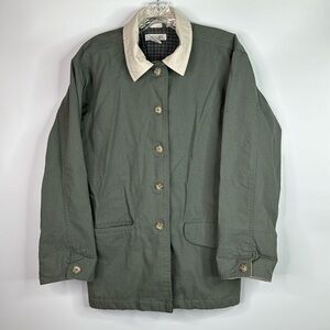 Vintage Cherokee Green Canvas Lightweight Lined Jacket Size Medium
